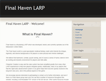 Tablet Screenshot of finalhavenlarp.com